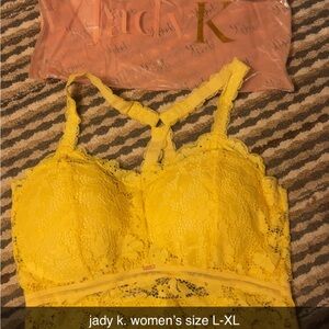 Jady K Yellow Lace Bralette